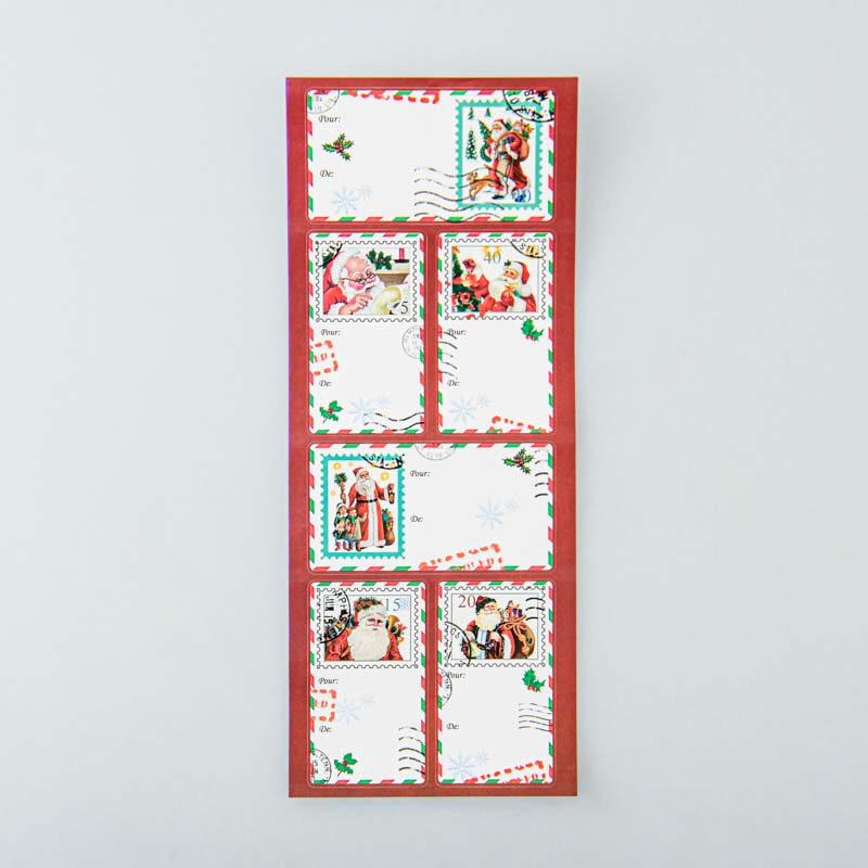 Stickers étiquettes père Noël