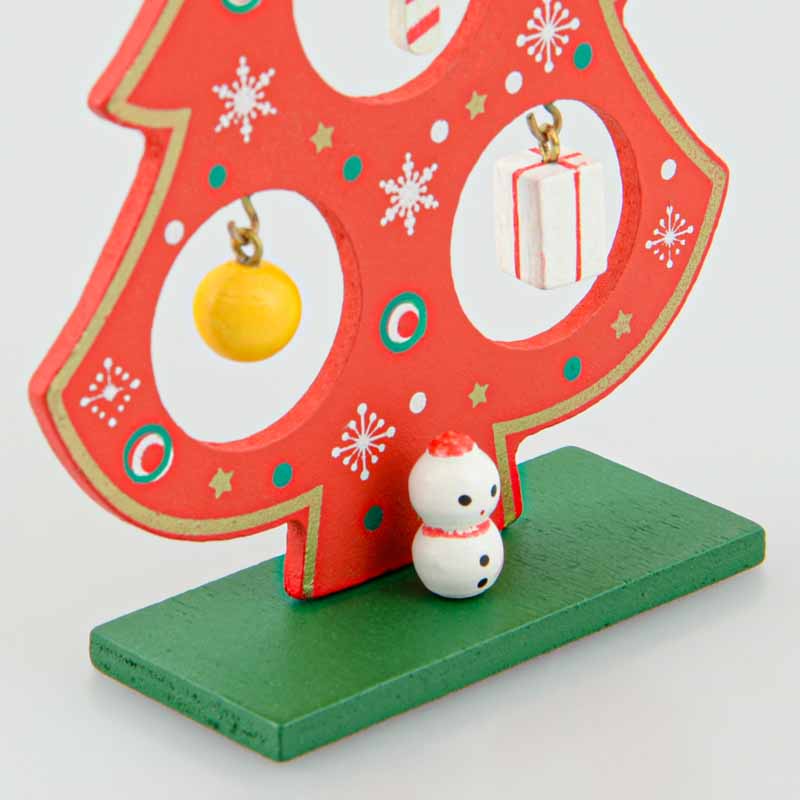 Mini sapin avec décos à assembler rouge