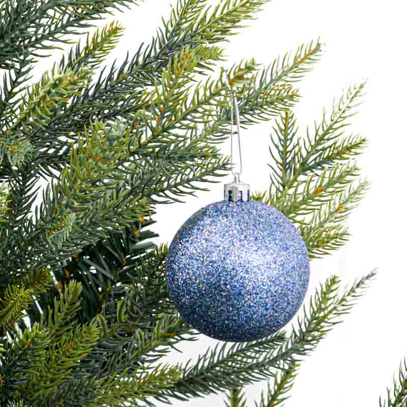 Lot de 6 boules bleues 'Jardin d'Hiver'