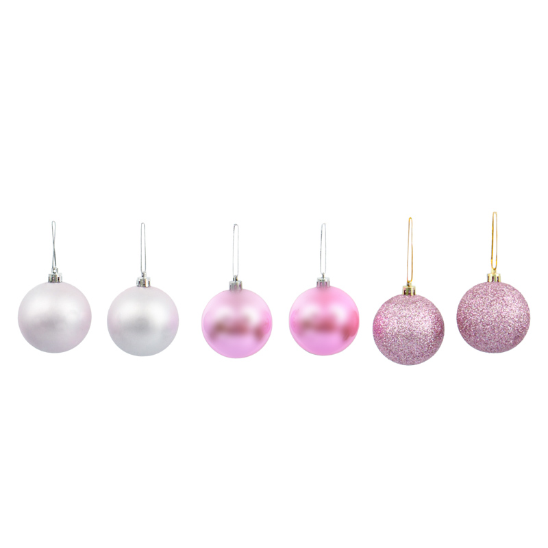 Lot de 6 boules mauves 'Douces Rêveries'