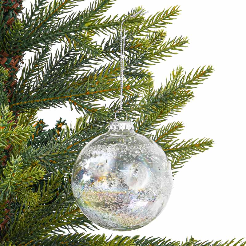 Boule en verre effet givré