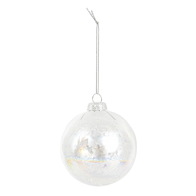 Boule en verre effet givré