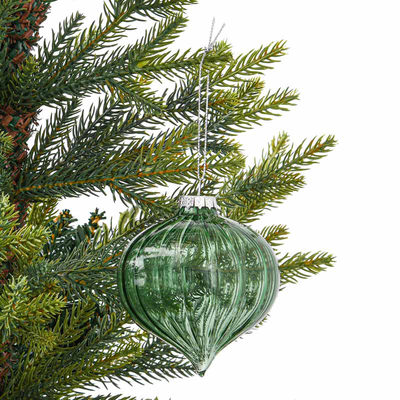 Boule en verre toupie blanc