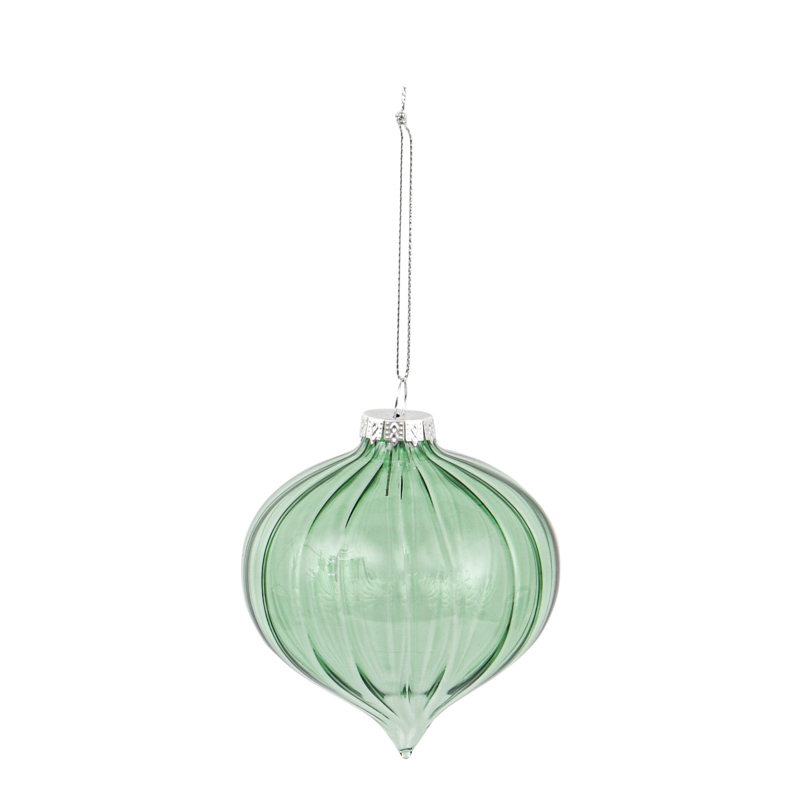 Boule en verre toupie blanc