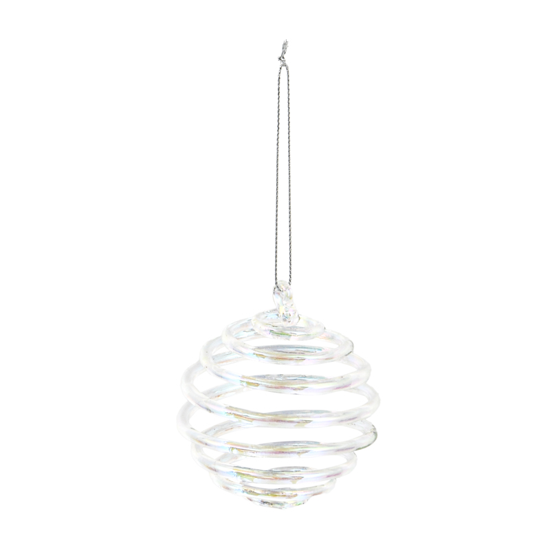 Boule en verre filaire transparente