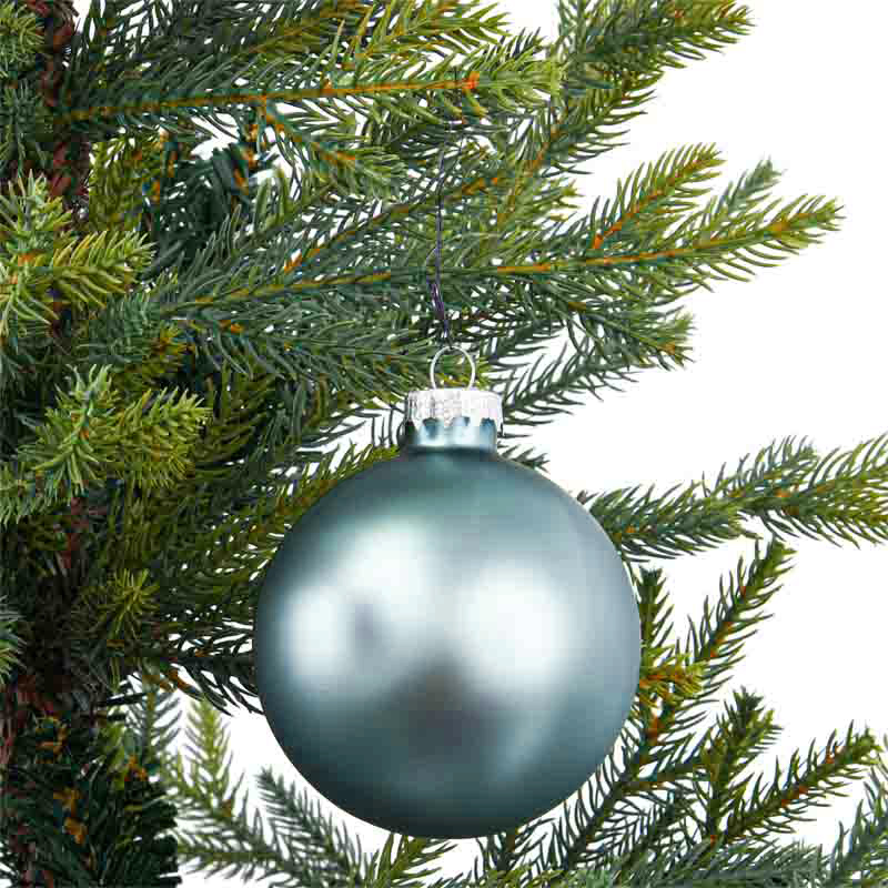 Lot de 6 boules bleu glacier 
