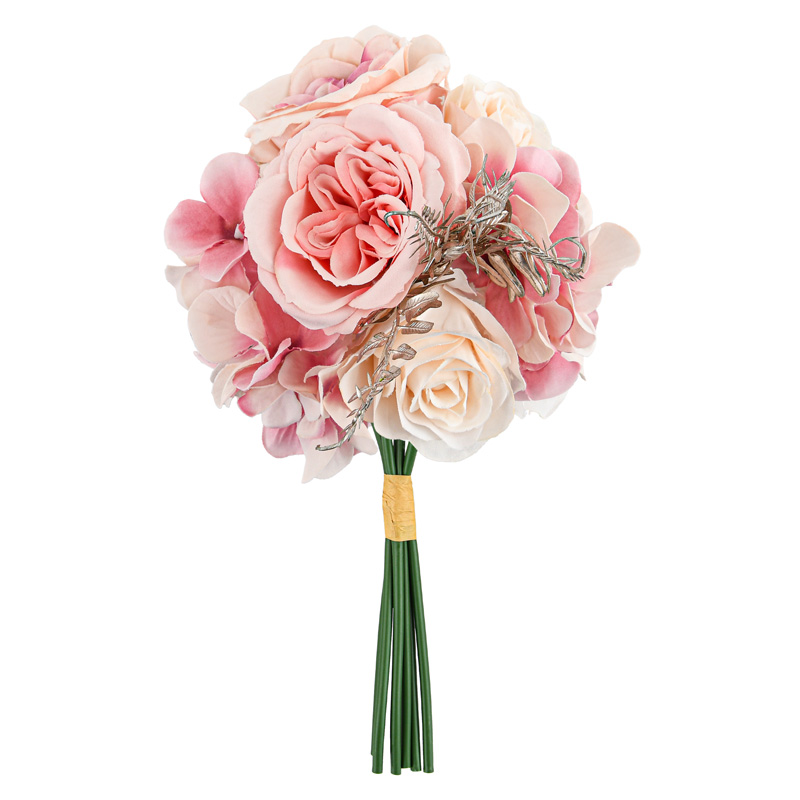 Bouquet floral de roses et hortensias 