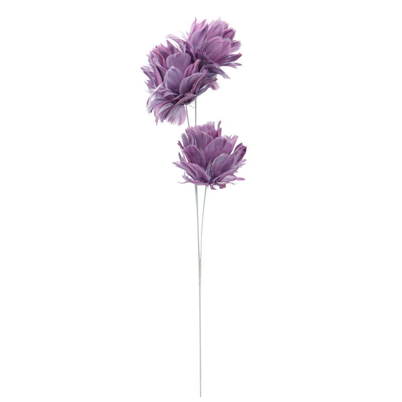 Tige fleurs plumes