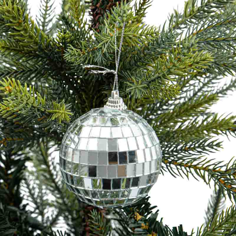 Boule disco argentée 