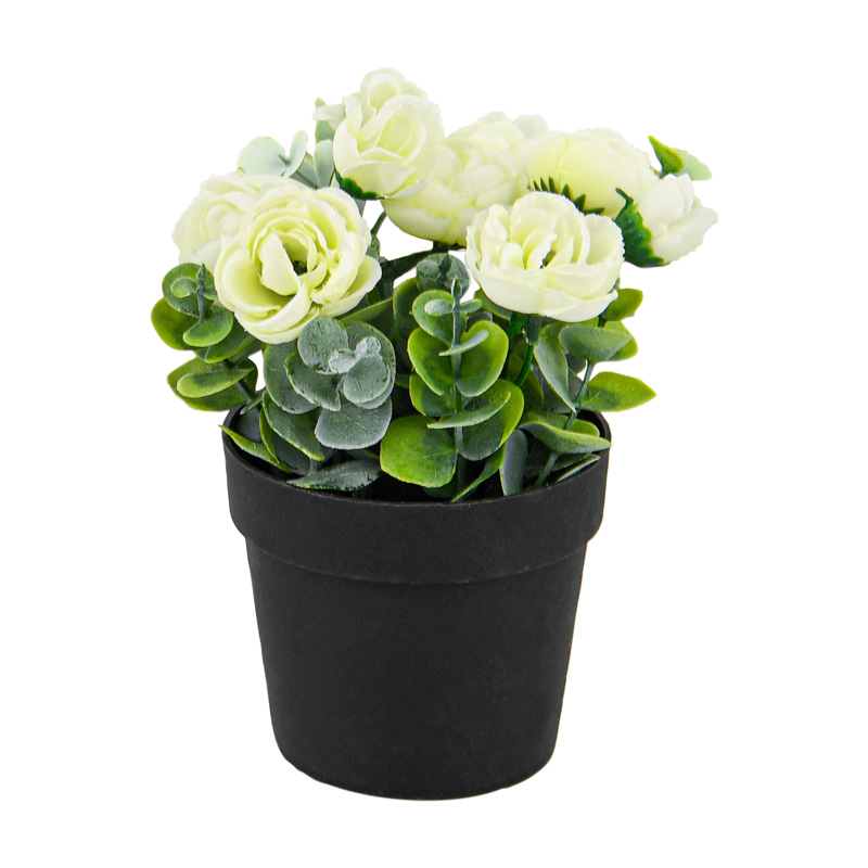 Pot de renoncules artificielles