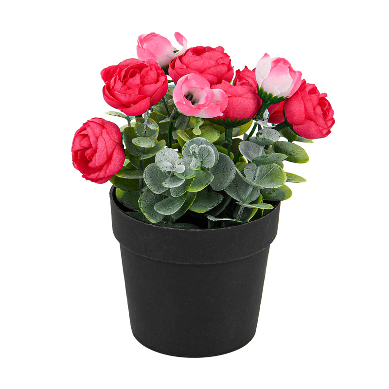 Pot de renoncules artificielles