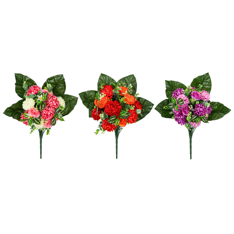 Bouquet de chrysanthèmes et roses