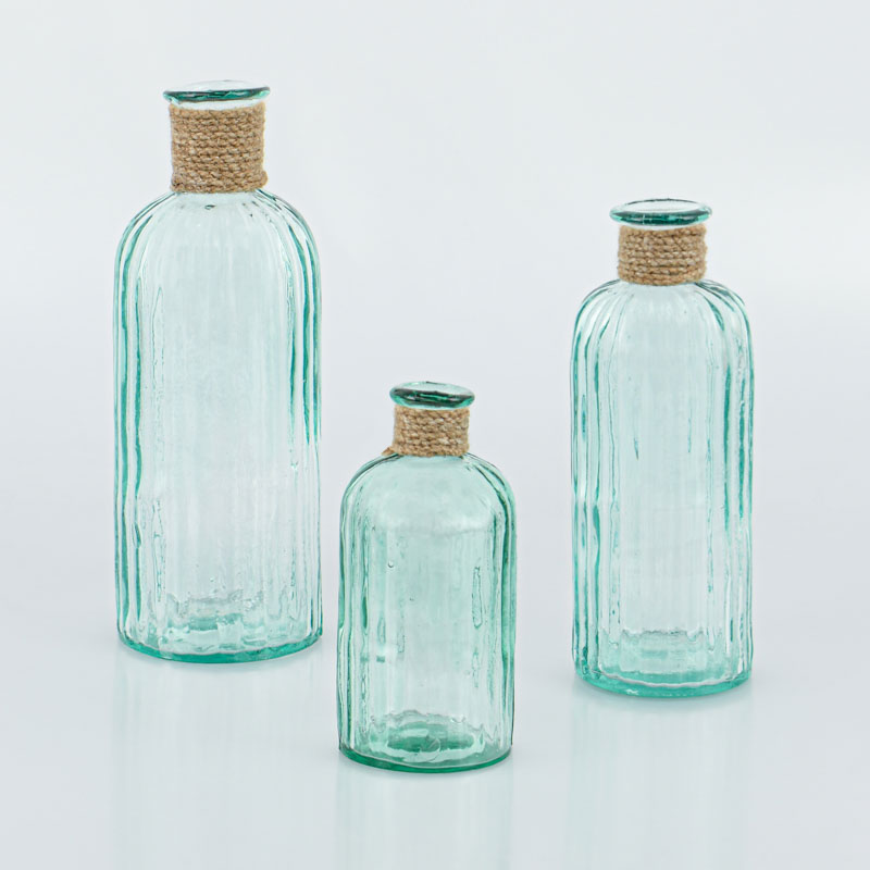 Vase 'Holanda' rainuré avec ficelle 0,7L