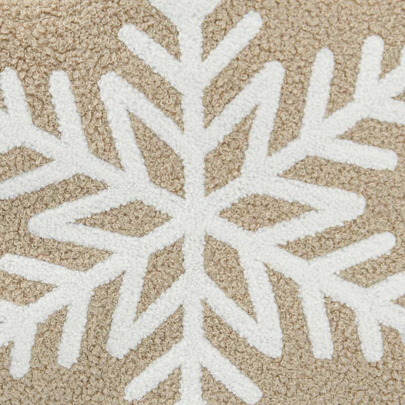 Coussin de Noël flocon taupe
