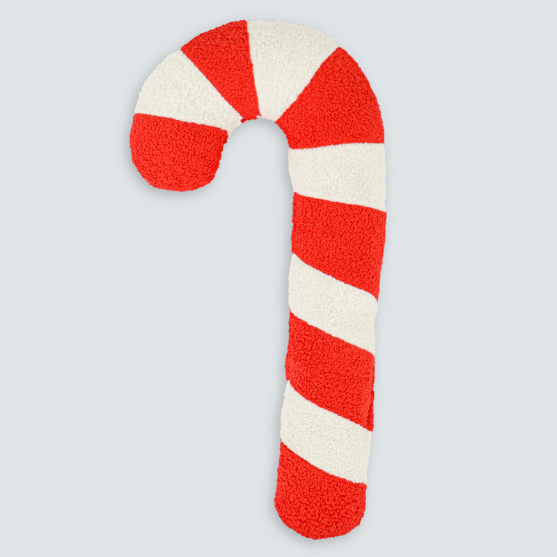 Coussin sucre d'orge rouge et blanc