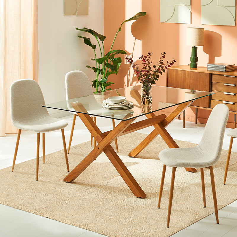 Table en verre 'Mirany'