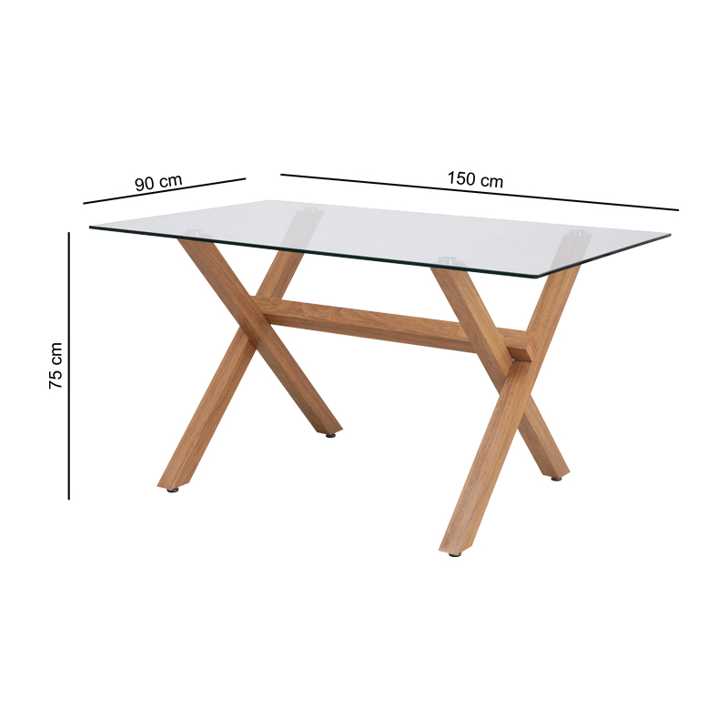 Table en verre 'Mirany'