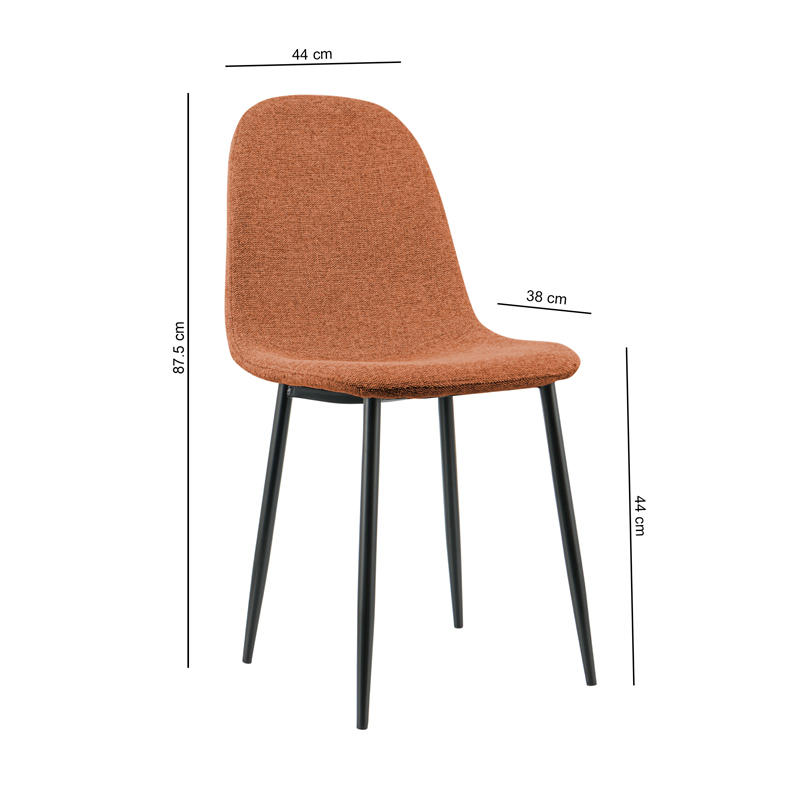 Chaise 'Adélie' terracotta
