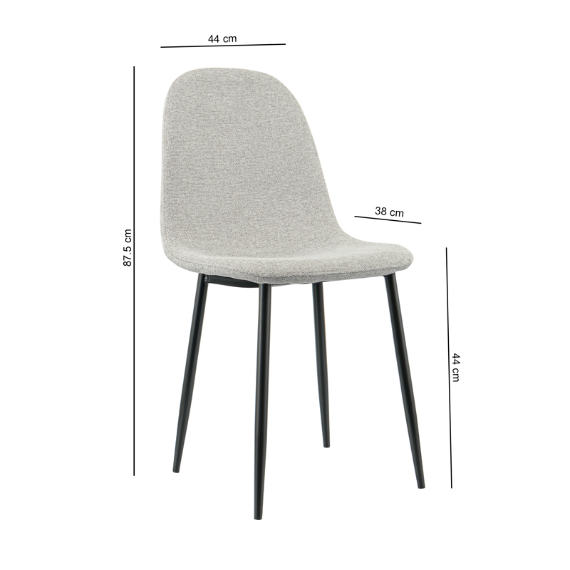 Chaise 'Adélie' gris