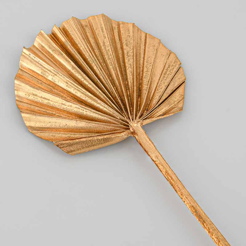 4 feuilles de palme rondes dorées