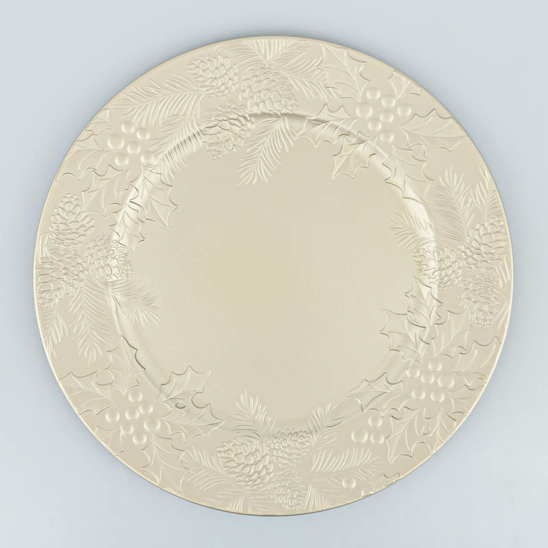 Sous-assiette 'Houx' dorée