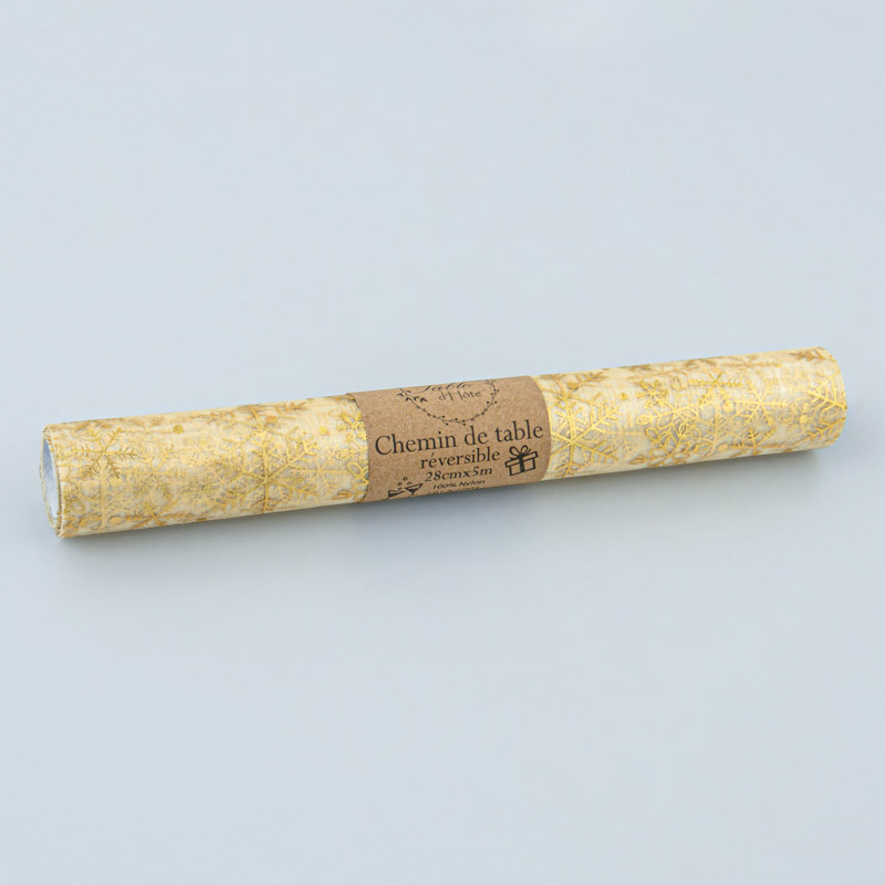 Chemin de table 'Snowflakes' réversible