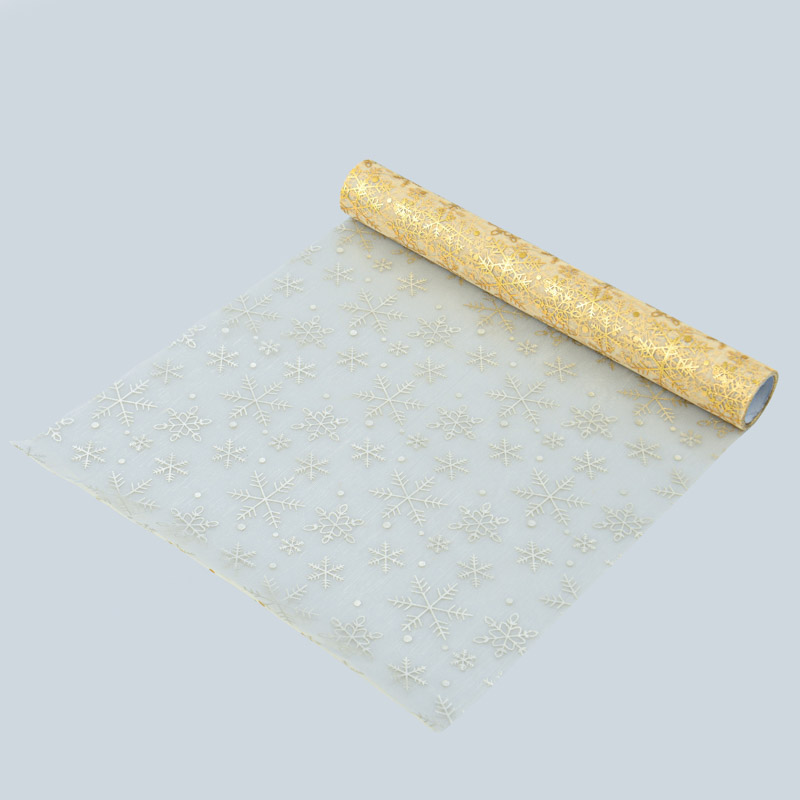 Chemin de table 'Snowflakes' réversible