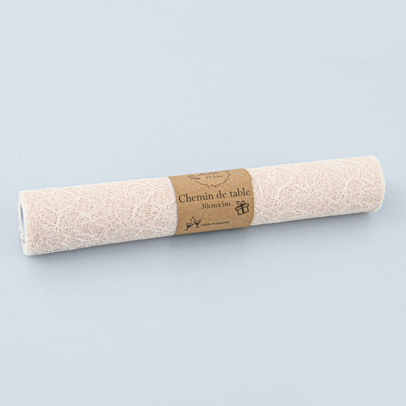 Chemin de table 'dentelle' crème