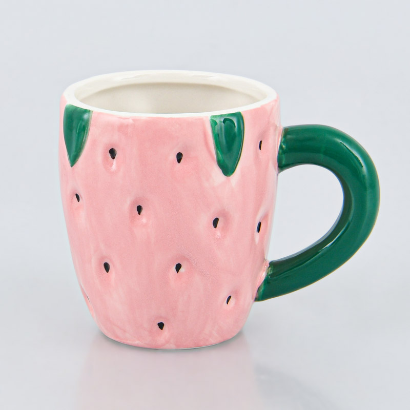 Mug fraise rose 