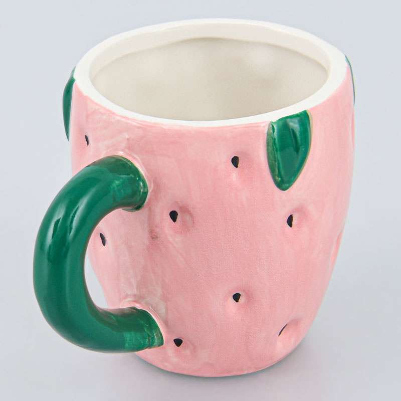 Mug fraise rose 