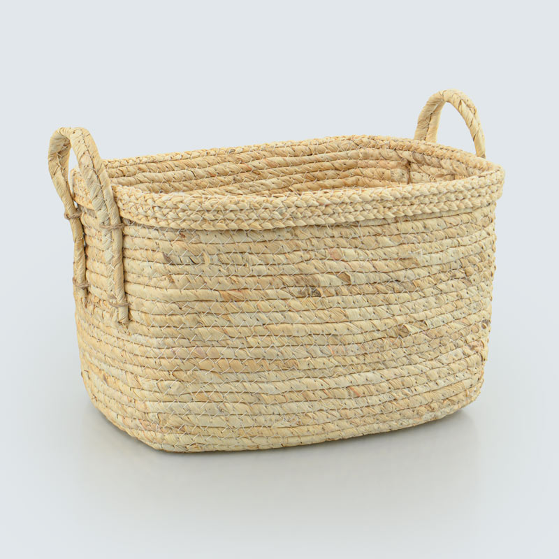 Panier de rangement 'Bali' tressé écru