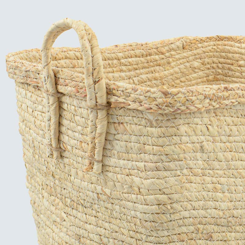 Panier de rangement 'Bali' tressé écru
