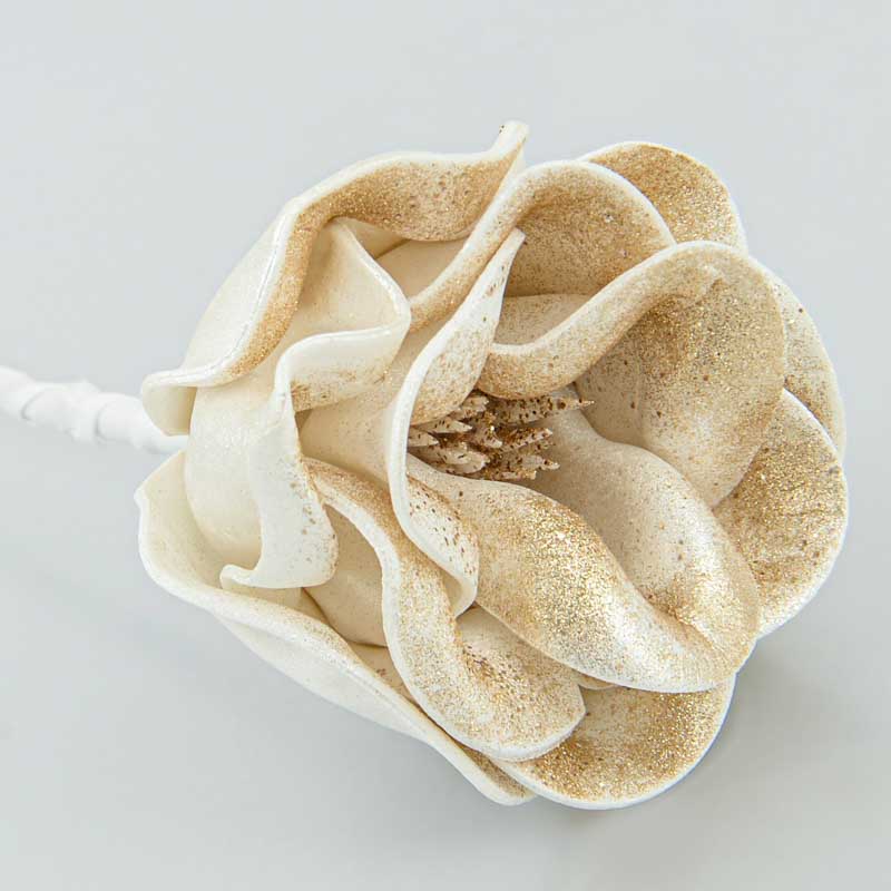 Tige de magnolia 'Douces Rêveries' crème 