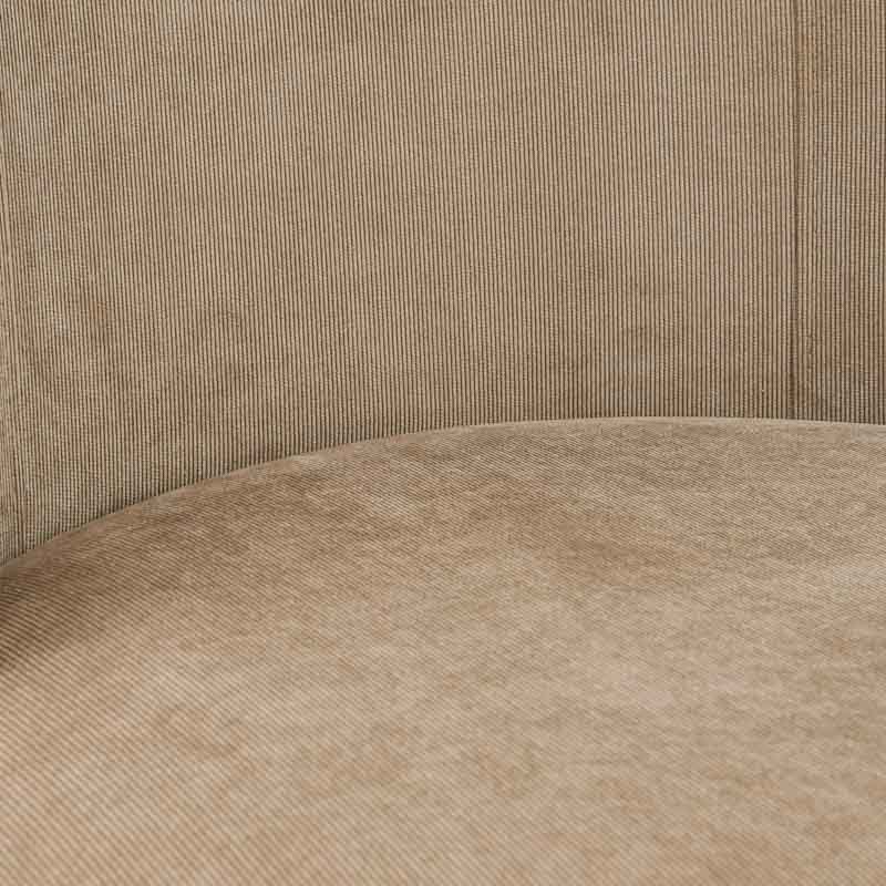 Chaise tissu côtelé 'Iselia' couleur taupe