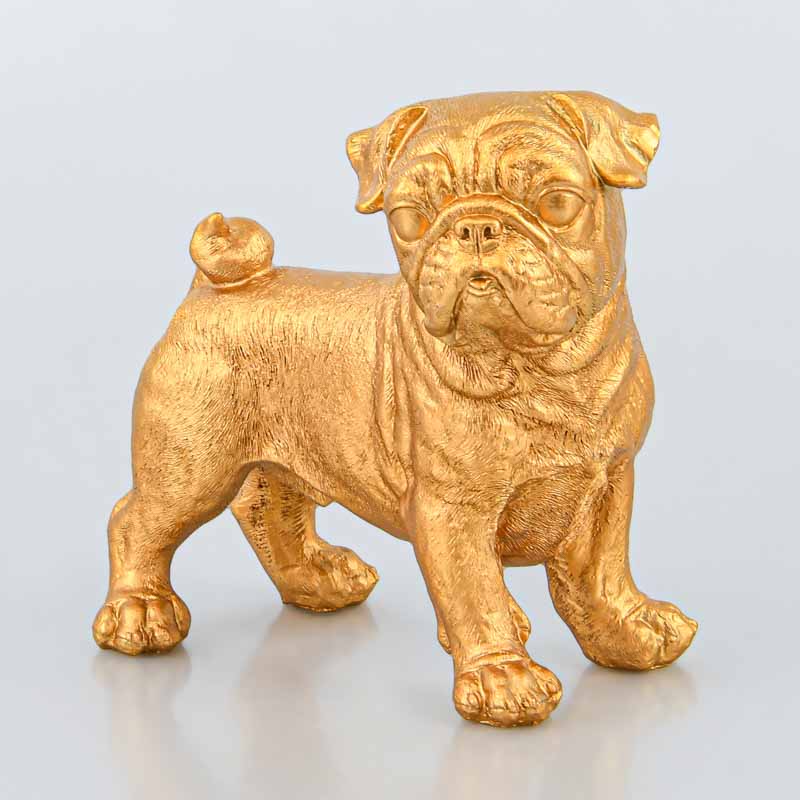 Chien décoratif doré