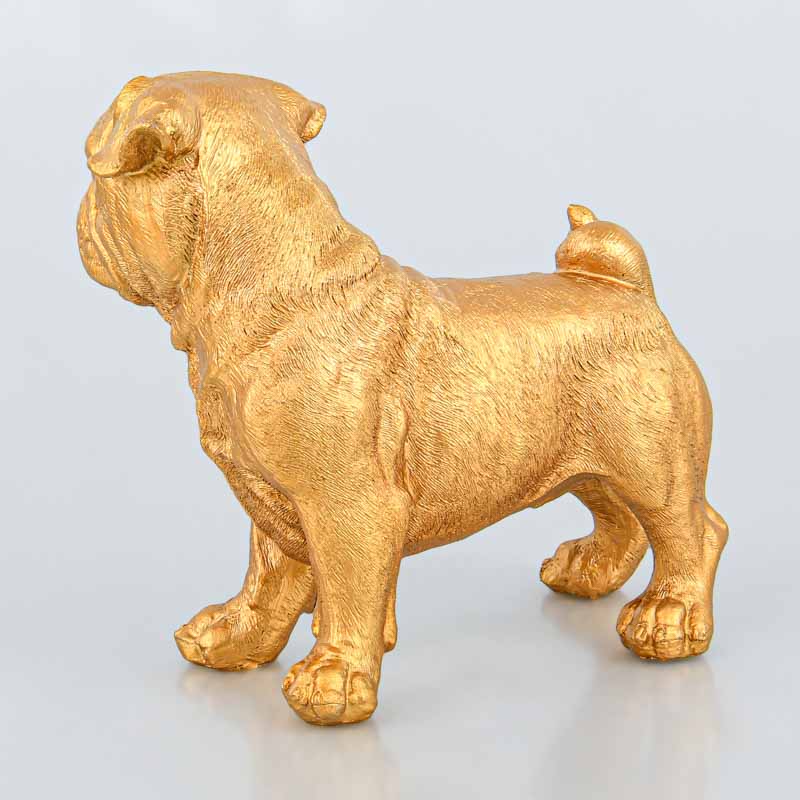 Chien décoratif doré