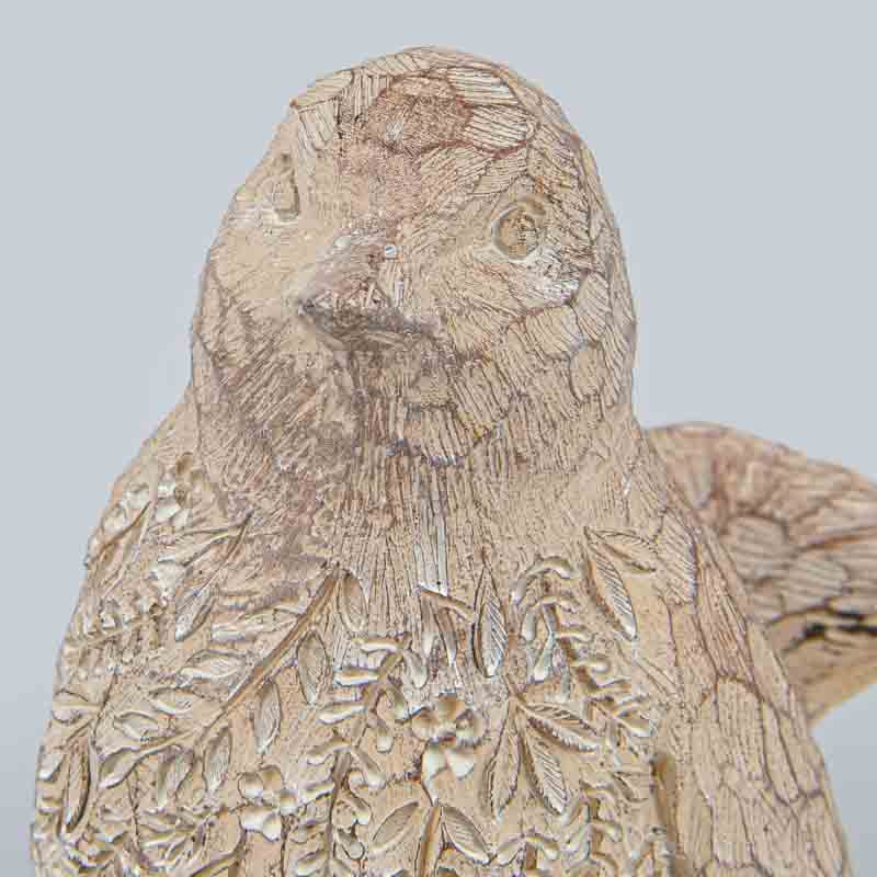 Oiseau décoratif imitation bois 