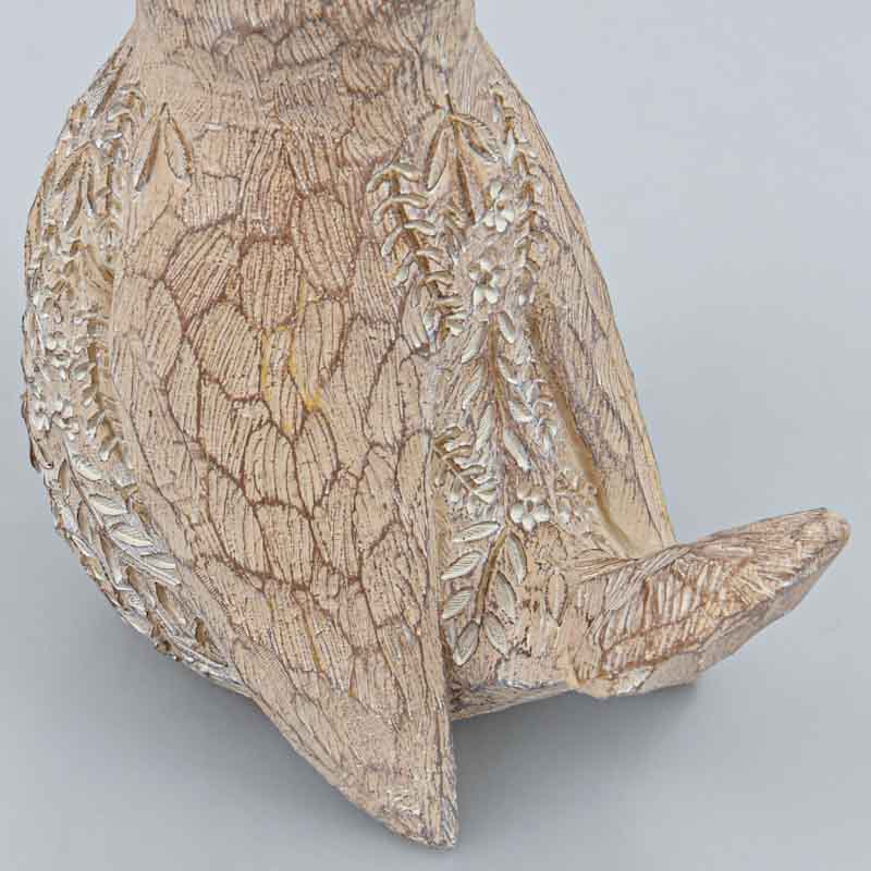 Oiseau décoratif imitation bois 