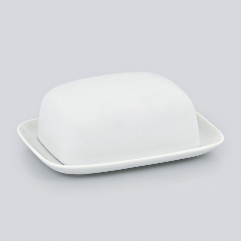 Beurrier avec couvercle blanc 