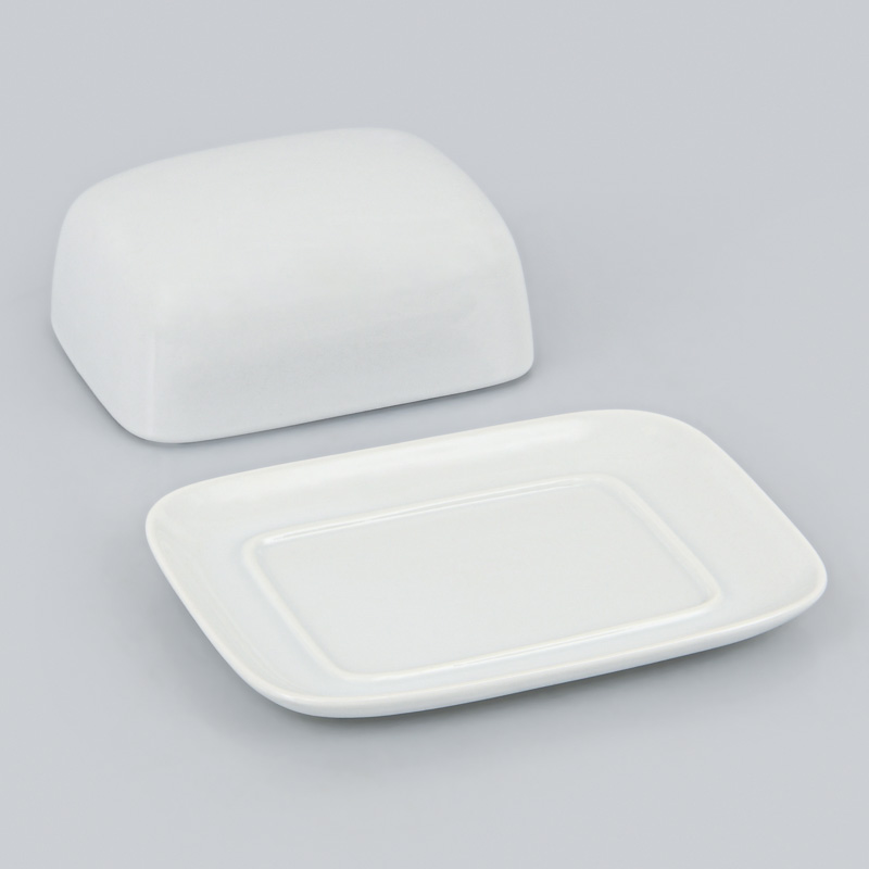 Beurrier avec couvercle blanc 