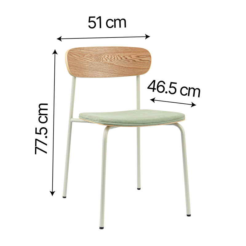 Chaise 'Elisa' gris/bleu