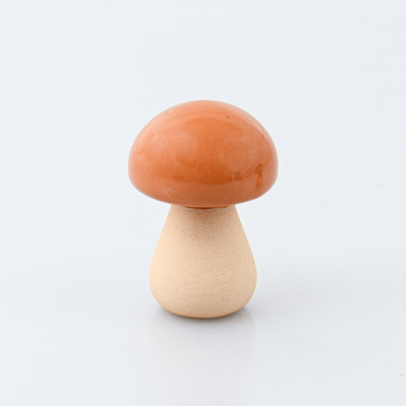 Champignon décoratif en grès 