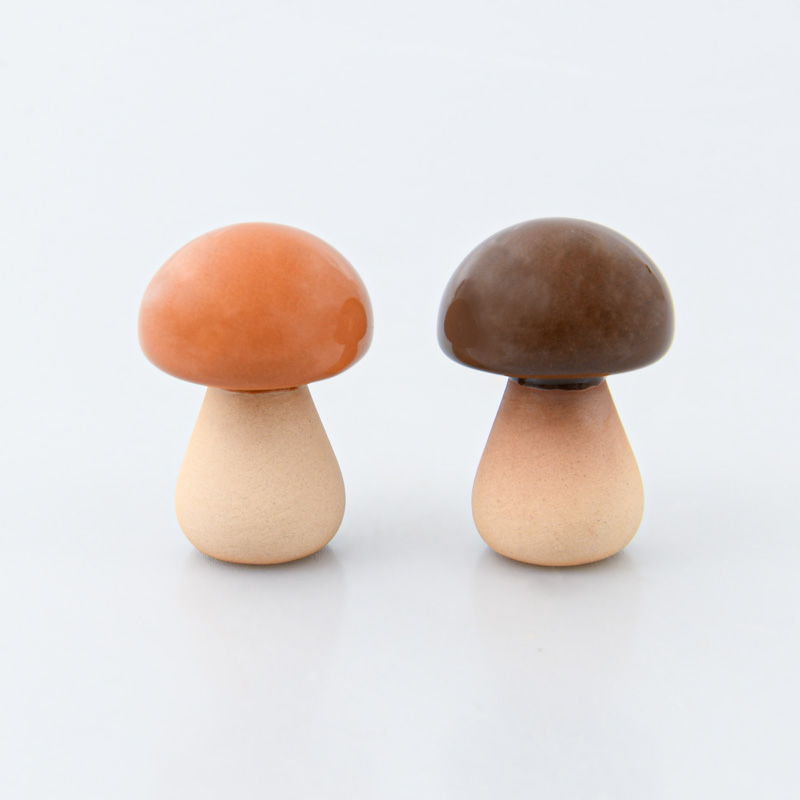 Champignon décoratif en grès 