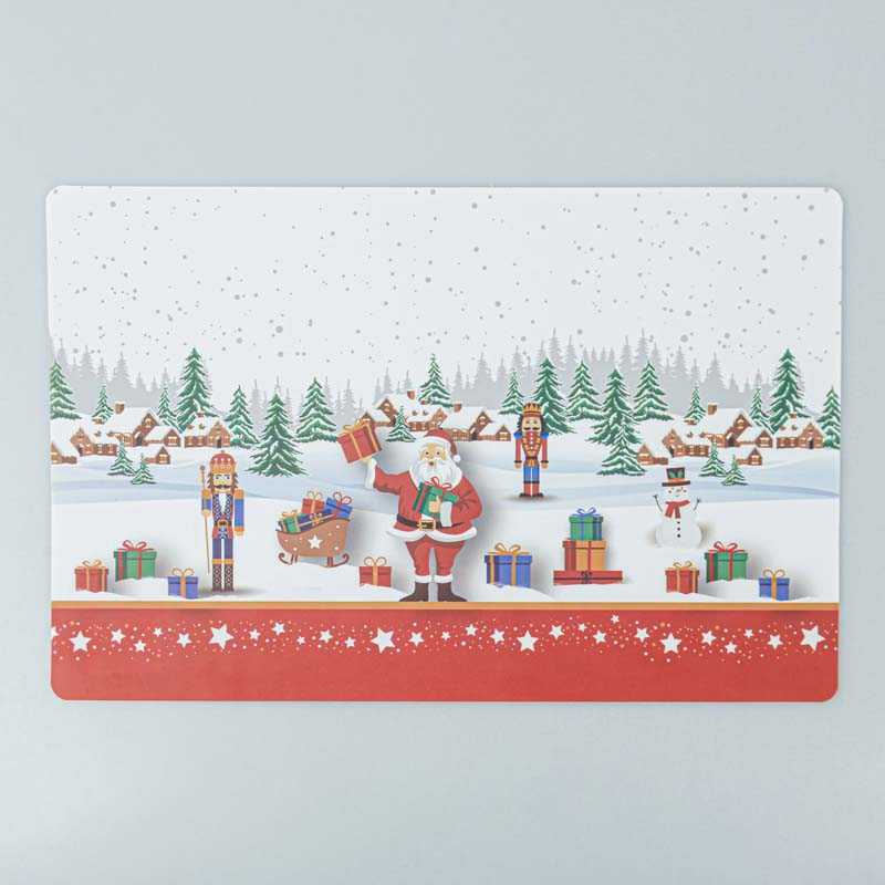 Set de table de 'Père Noël' blanc et rouge