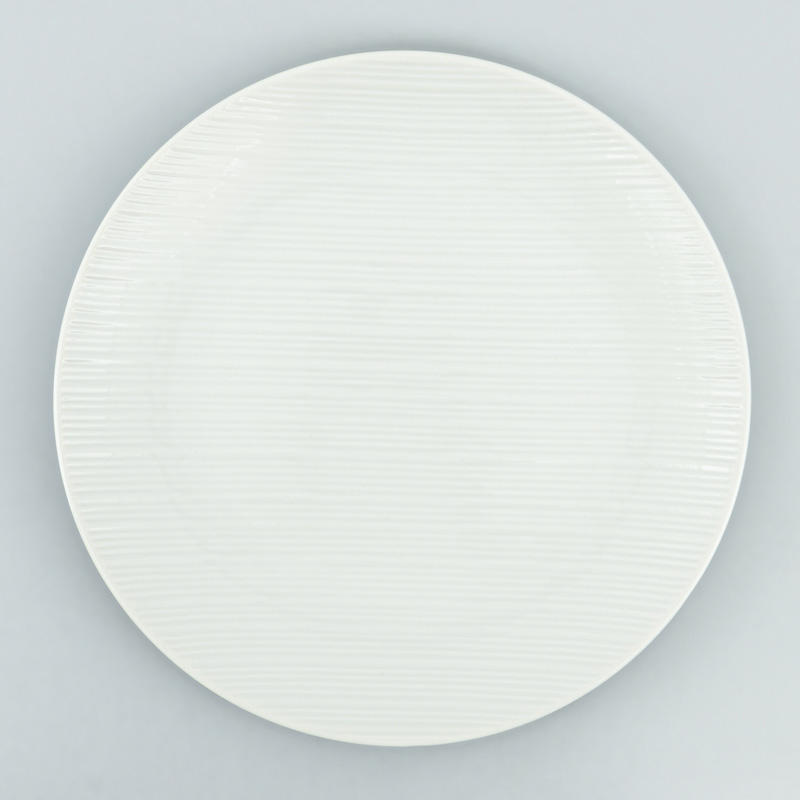 Assiette plate blanche 'Milleraie'