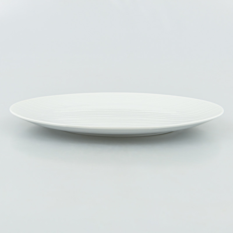 Assiette plate blanche 'Milleraie'