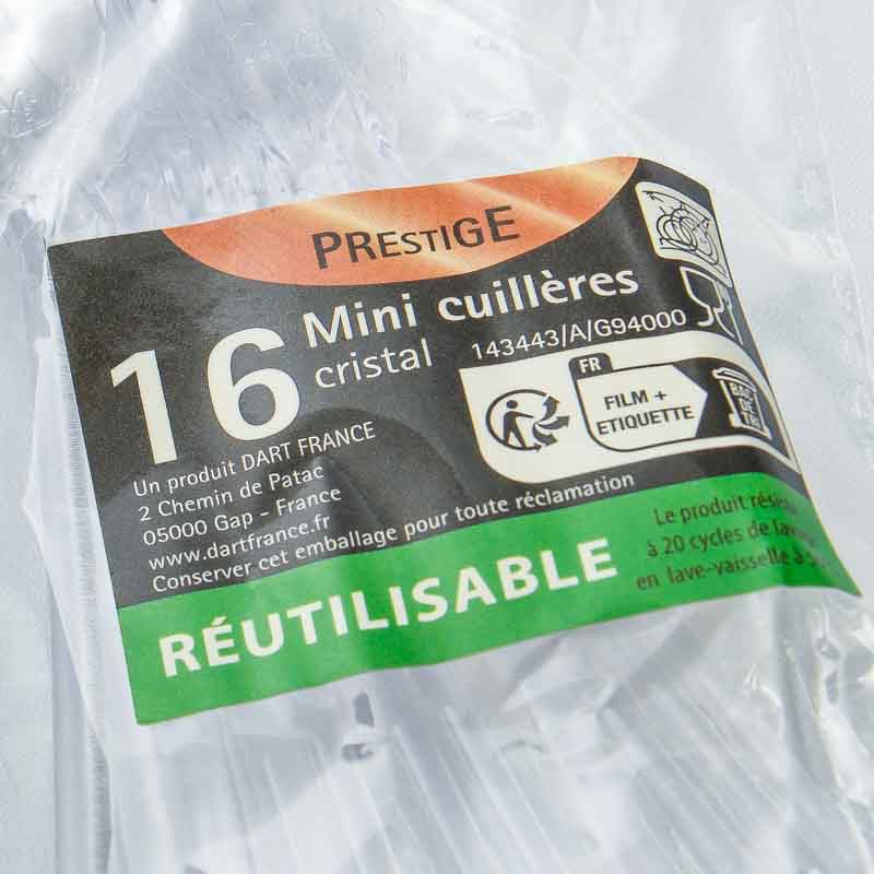 Lot de 16 mini cuillères réutilisables