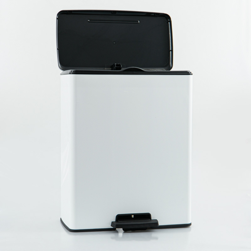 Poubelle curver 'DecoBin' 65L blanche