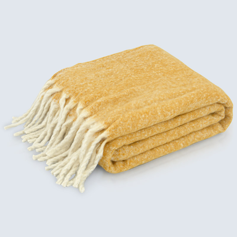 Plaid 'Powell' chiné jaune 750G