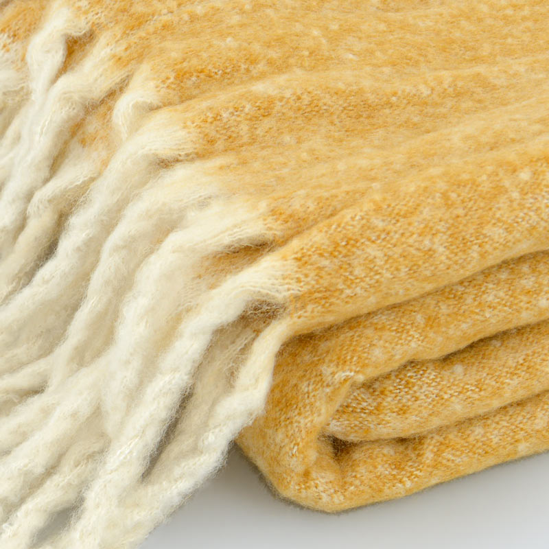 Plaid 'Powell' chiné jaune 750G
